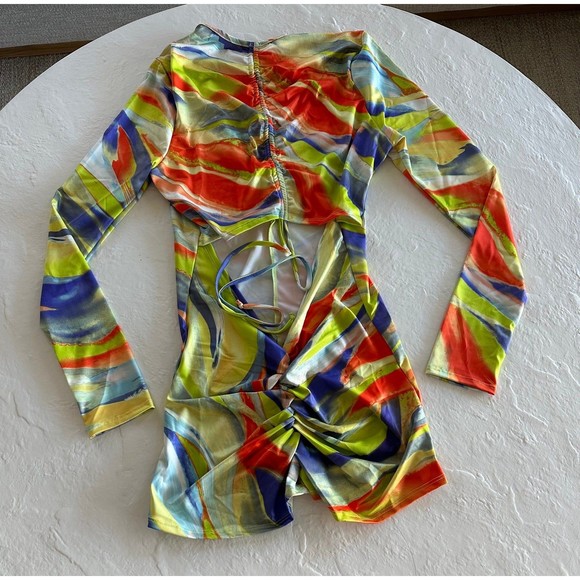 Fashion Nova Multicolor Art Masterpiece Romper - Picture 6 of 12